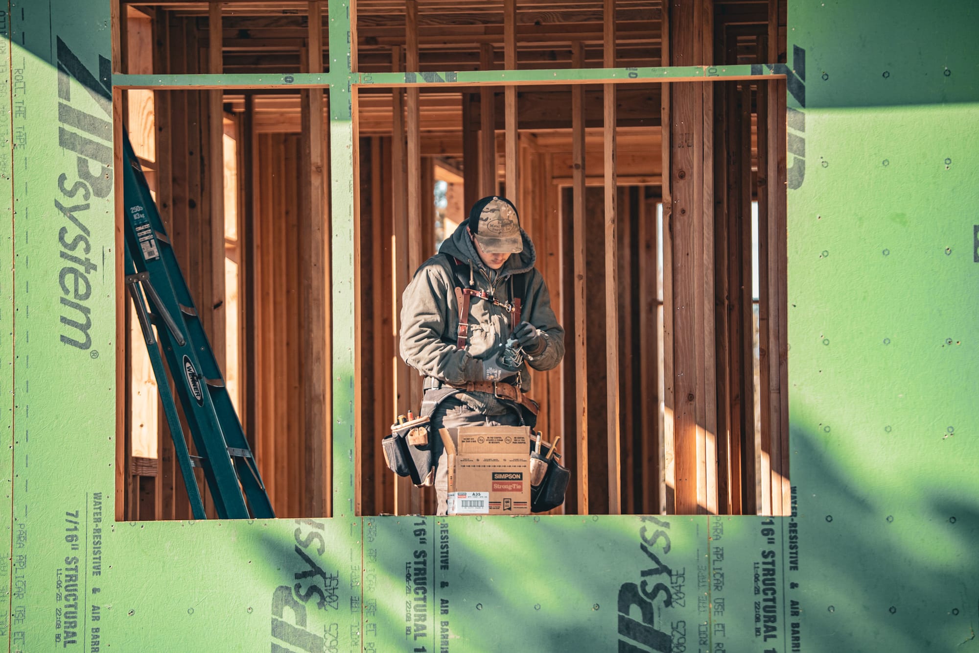 Handcrafted Homes craftsman framing on-site